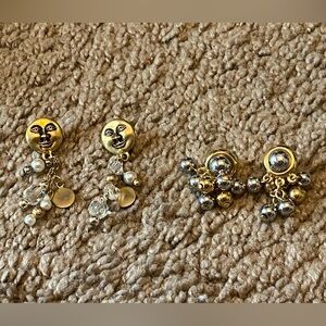 Dangle gold earrings bundle